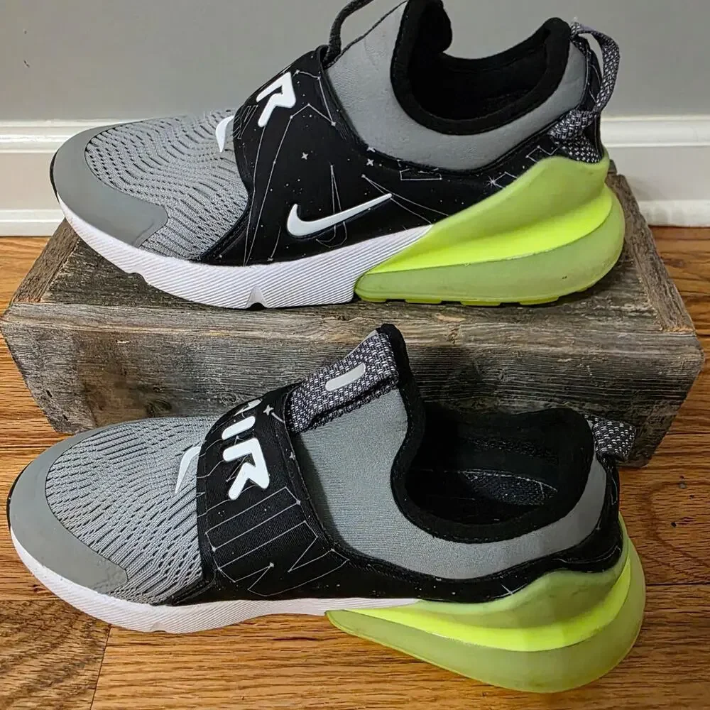​Nike Air Max 270 Extreme Space Pack GS Grey Black Volt Youth Size 6.5Y